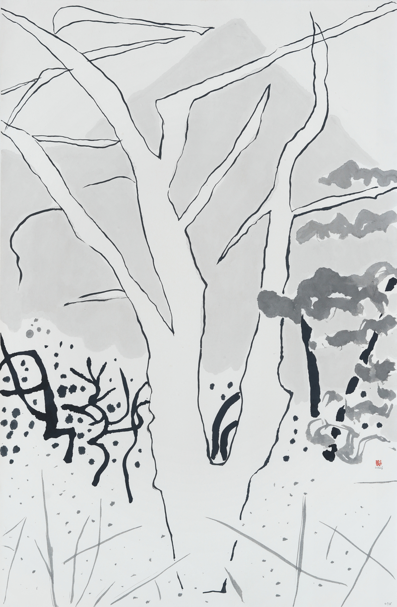 장병언, structure landscape 074, ink_on_paper, painting, 2026